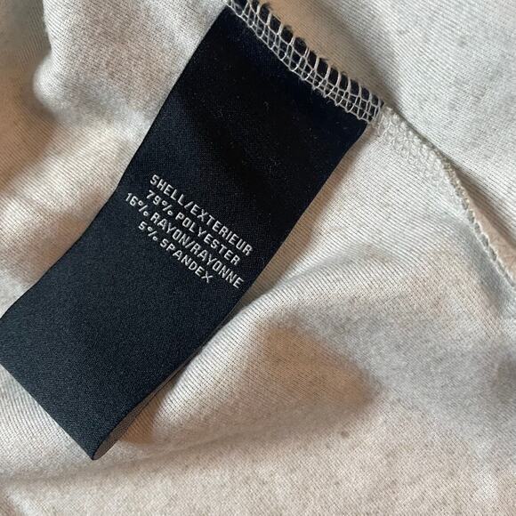 7 FOR ALL MANKIND Puff‎ Sleeve Button Up Cardigan Sweater Small Taupe Cream NWT - Picture 4 of 6